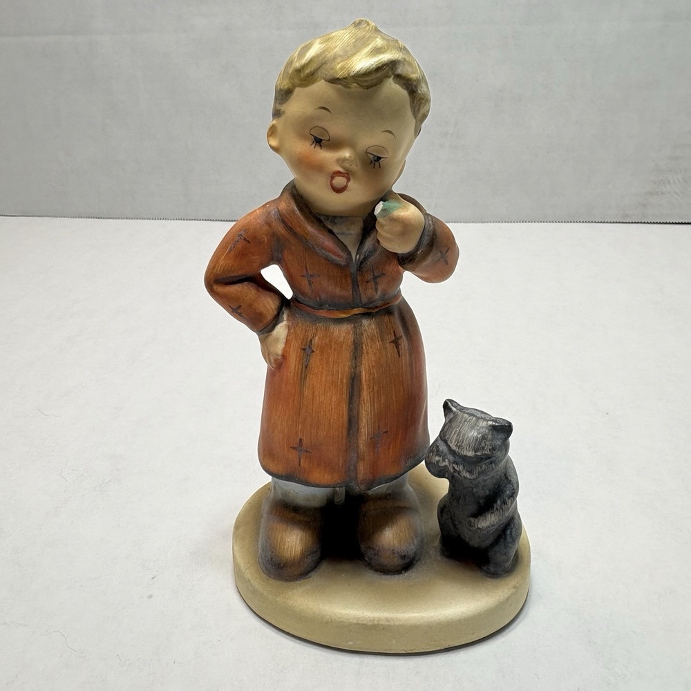 Vintage Napco Bedtime SH1B Figurine Boy Cat Toothbrush Japan READ